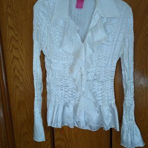 Satin-like festive top